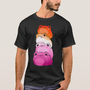 Camiseta Bandera Lesbiana Color Rana Sutil Lgbtq Orgullo Es