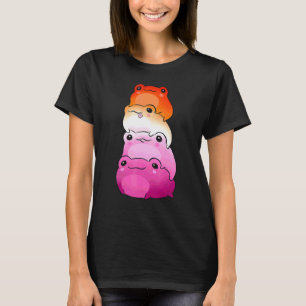 Camiseta Bandera Lesbiana Color Rana Sutil Orgullo Sapphic