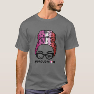 Camiseta Bandera lesbiana LGBT: Una madre orgullosa y desor