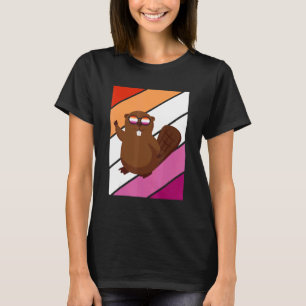 Camiseta Bandera Lesbiana Orgullo de Castor Aliado Orgullos
