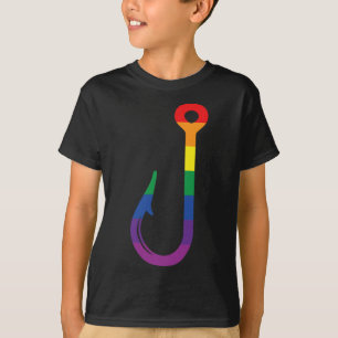 Camiseta Bandera Lgbt Anzuelo de Pesca Pescador Gay Orgullo