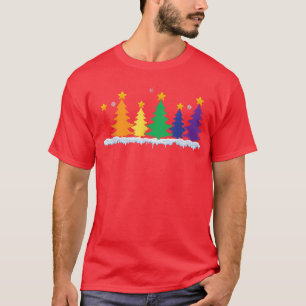 Camiseta Bandera LGBT Árbol de Navidad Feliz Navidad Gay Or