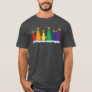 Camiseta Bandera LGBT Árbol de Navidad Feliz Navidad Gay Or