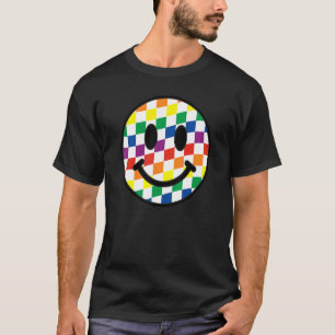 Camiseta Bandera Lgbt Arcoiris Feliz cara Bisexual Lesbiana
