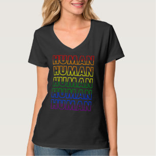 Camiseta Bandera Lgbt Arcoiris Humana Trans Orgullo Lesbian