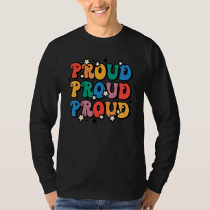 Camiseta Bandera Lgbt Arcoíris Orgullosa Retro Gay Lesbiana