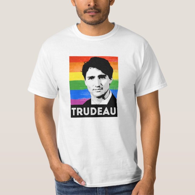 Camiseta Bandera LGBT de Trudeau (Anverso)