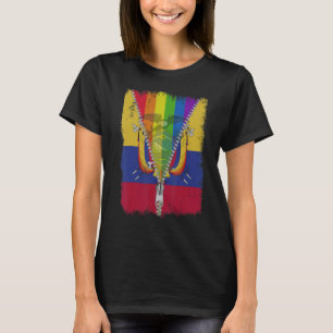 Camiseta Bandera Lgbt Ecuador Zip Rainbow Gay Pri Ecuador