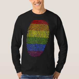 Camiseta Bandera Lgbt Huella digital Orgullo Lgbt