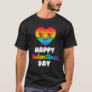 Camiseta Bandera LGBT Orgullo arcoiris Feliz Día de San Val