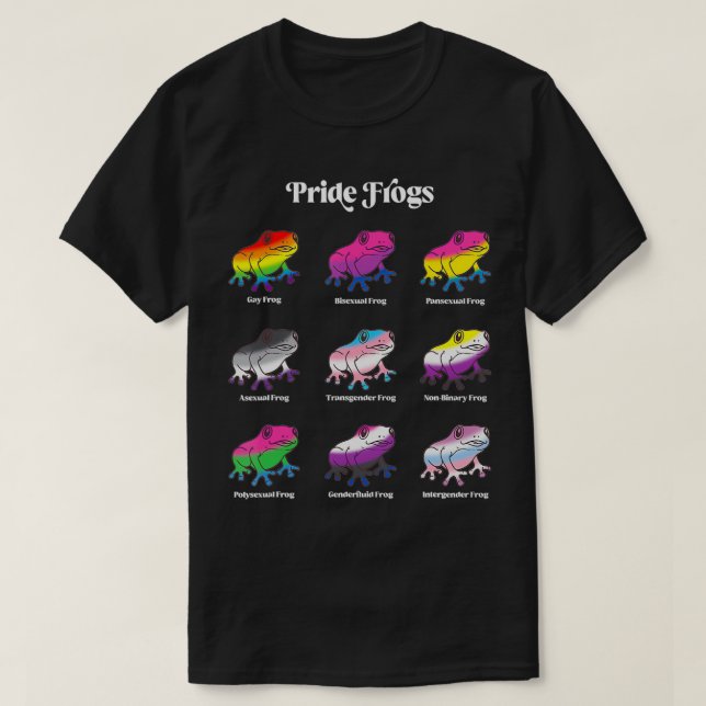 Camiseta Bandera LGBTQ Kawaii Ranas del Orgullo Gay Trans N (Diseño del anverso)