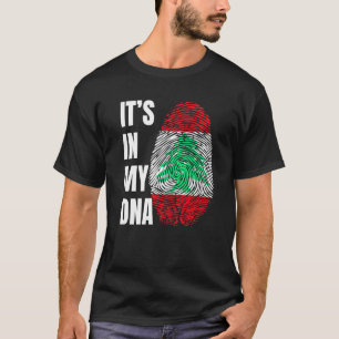 Camiseta Bandera libanesa de ADN con huella digital Líbano