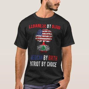 Camiseta Bandera libanesa norteamericana orgullosa Líbano