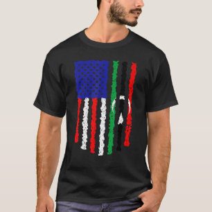 Camiseta Bandera libia retro patriótica norteamericana alte