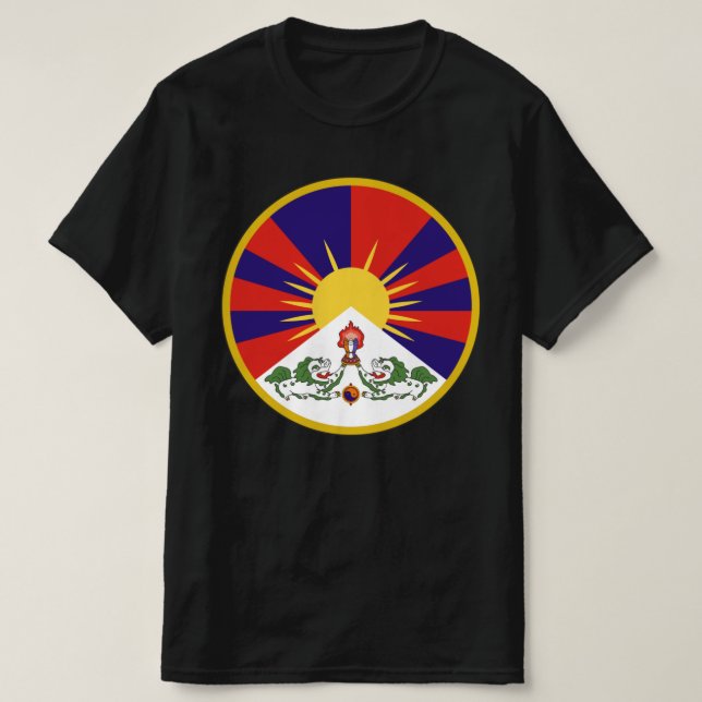 Camiseta Bandera libre del Tíbet - Budismo tibetano  (Diseño del anverso)