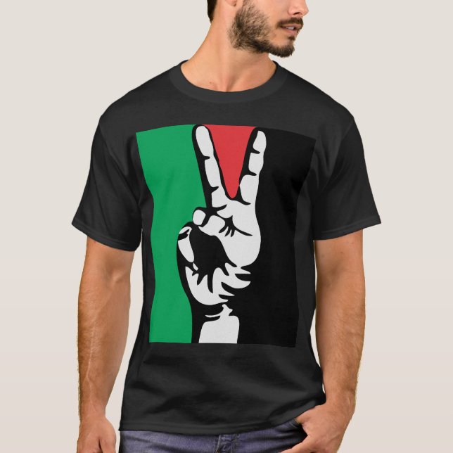 Camiseta BANDERA libre libre de la PAZ de gaza Palestina (Anverso)