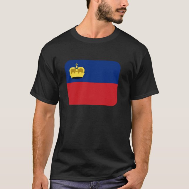 Camiseta Bandera Liechtenstein (Anverso)