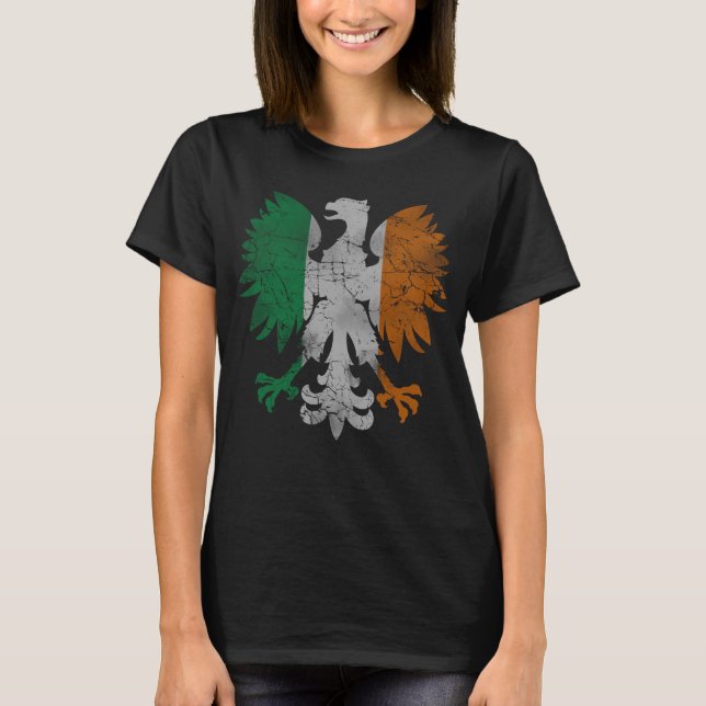 Camiseta Bandera linda de Eagle de la herencia del polaco (Anverso)