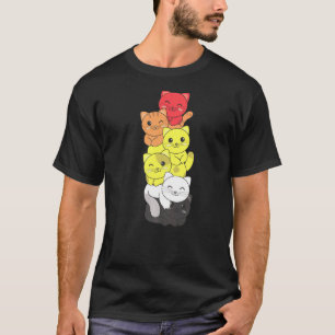 Camiseta Bandera Litsexual Montón Orgullo Lgbtq Gatos Lindo