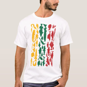 Camiseta Bandera lituana hecha de pescado - Diseño pesquero