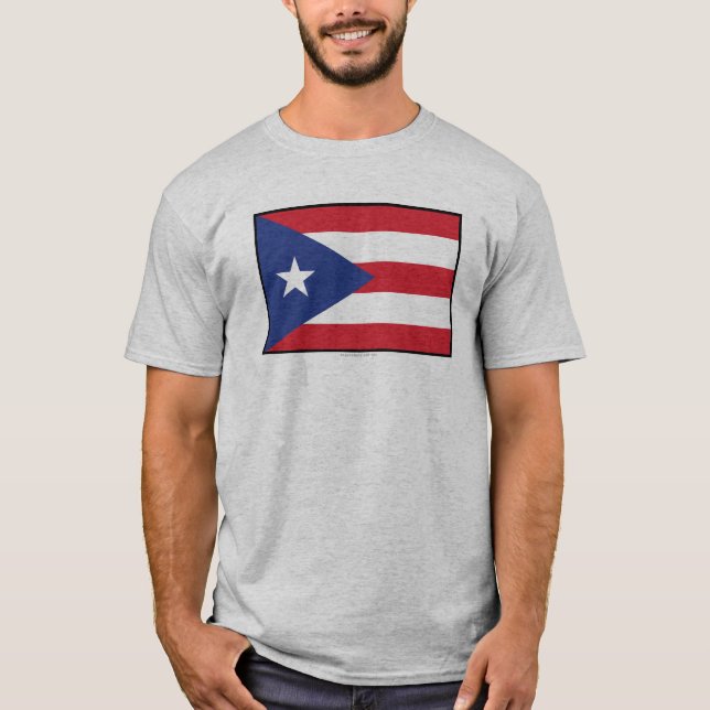 Camiseta Bandera llana de Puerto Rico (Anverso)