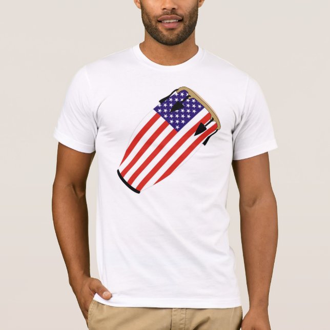 Camiseta Bandera los E.E.U.U. del Conga (Anverso)
