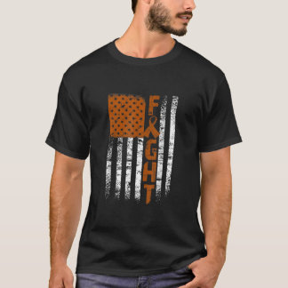 Camiseta Bandera Lucha contra el Cáncer de Riñón Naranja Se