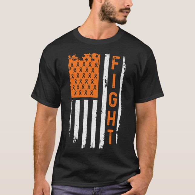 Camiseta Bandera lucha contra la leucemia Conciencia sobre  (Anverso)