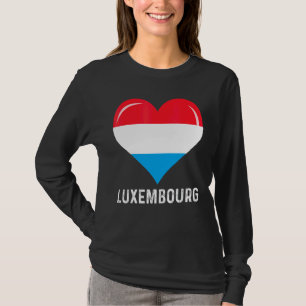 Camiseta Bandera luxemburguesa del corazón patriótico con a
