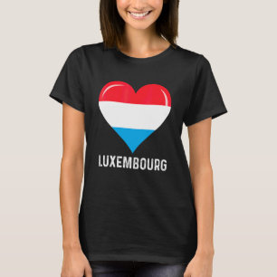 Camiseta Bandera luxemburguesa del corazón patriótico con a