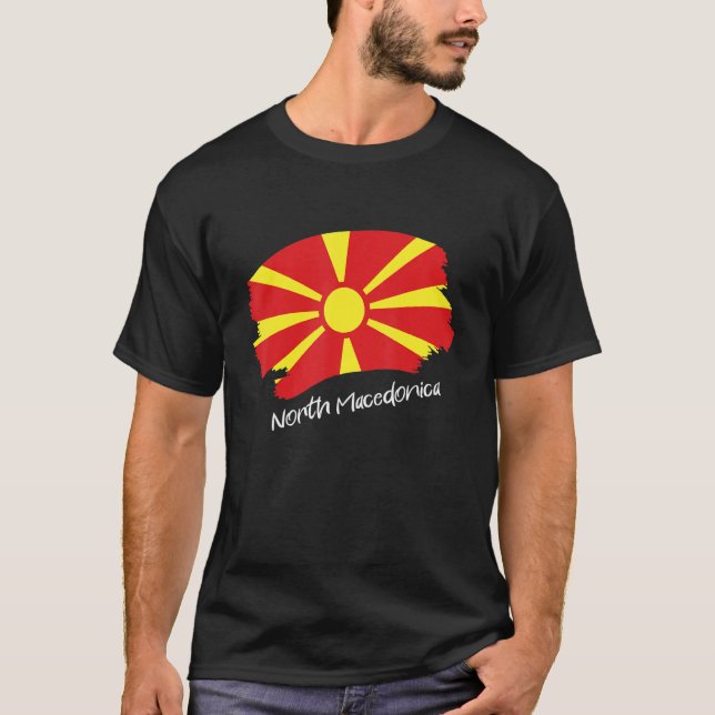 Camiseta Bandera macedonia del norte de Macedonia (Anverso)
