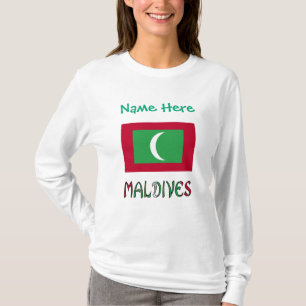 Camiseta Bandera maldiva Maldivas Verde Personalización 
