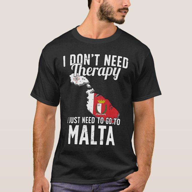 Camiseta Bandera maltesa I Bandera Malta I Vacaciones I Mal (Anverso)