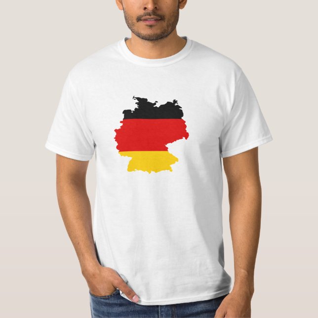 Camiseta Bandera-mapa de Alemania (Anverso)