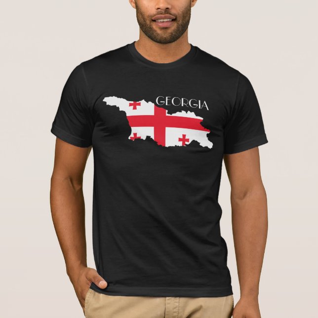 Camiseta Bandera-Mapa de Georgia (país) (Anverso)
