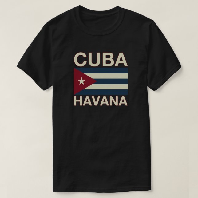 Camiseta Bandera maravillosa de Cuba La Habana (Diseño del anverso)