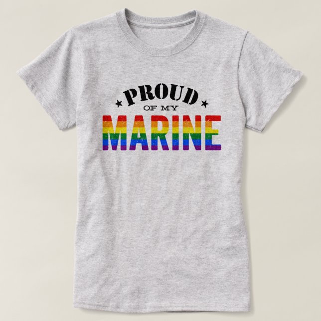 Camiseta Bandera marina del arco iris del orgullo gay (Diseño del anverso)