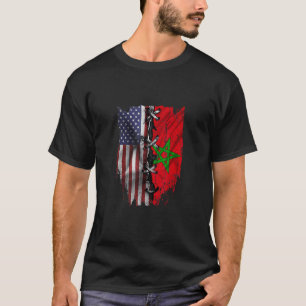 Camiseta Bandera marroquí de Estados Unidos cultivada en Ma