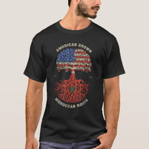Camiseta Bandera marroquí de raíces americanas cultivadas e