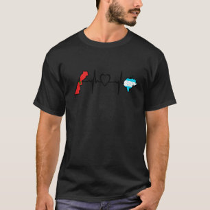 Camiseta Bandera marroquí hondureña Marruecos latido hondur