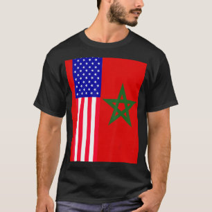 Camiseta Bandera marroquí marroquí norteamericana de bander