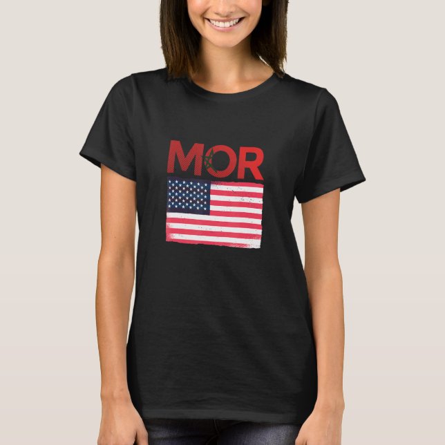 Camiseta Bandera marroquí media americana (Anverso)