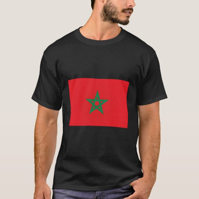 Camiseta Bandera marroquí moderna (Anverso)