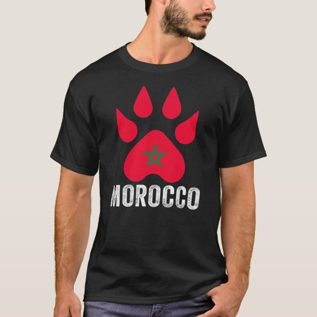 Camiseta Bandera marroquí morisca estadounidense (Anverso)