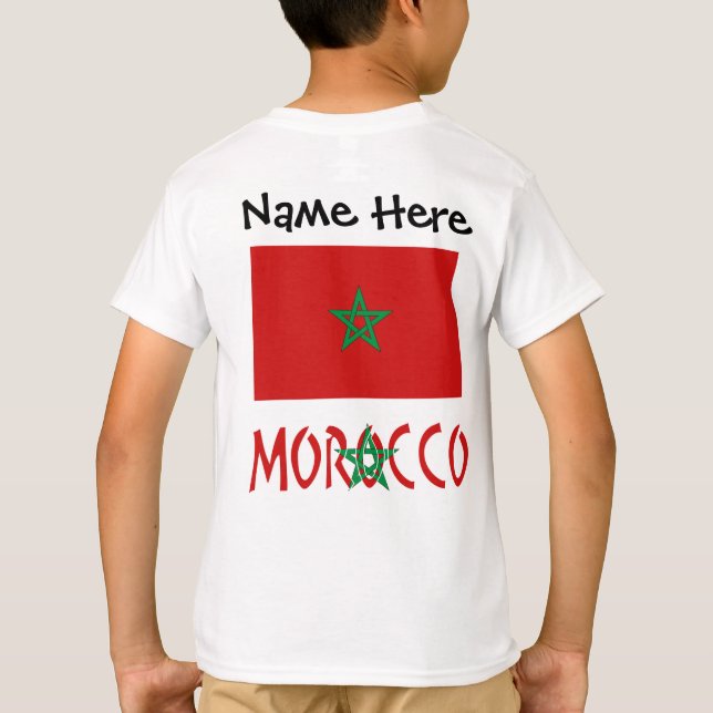 Camiseta Bandera marroquí personalizada (Reverso)