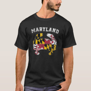 Camiseta Bandera Maryland Blue Crab State Prim Retro Tee