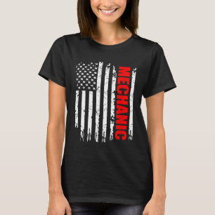 Camiseta Bandera Mecánica Estadounidense Orgullosas Profesi