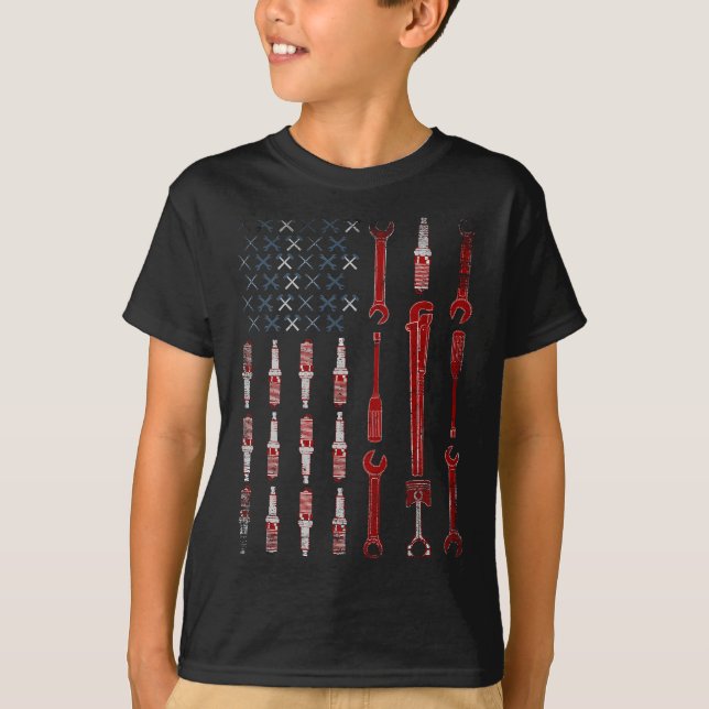 Camiseta Bandera Mecánica Oficial de los Estados Unidos (Anverso)