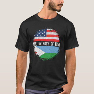 Camiseta Bandera media americana de EEUU de Yibuti