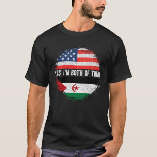 Camiseta Bandera media americana de Estados Unidos mitad sa